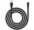 Cablu Date si Incarcare USB la Lightning HOCO U57 Twisting, 2.4A, 1.2 m, Negru, Blister 