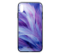 Husa Poliuretan Tellur Glass Print, cu spate din sticla pentru Apple iPhone XS Max, Feather, Multicolor, Blister TLL121335 