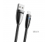 Cablu Date si Incarcare USB la Lightning Borofone BlinkJet BU3, Led Stare, 2.4A, 1.2 m, Negru, Blister 