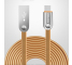 Cablu Date si Incarcare USB la USB Type-C Awei CL-19, 2.4A, 2 m, Auriu, Bulk 