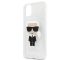 Husa TPU Karl Lagerfeld pentru Apple iPhone 11 Pro Max, Glitter Ikonik Karl, Argintie, Blister KLHCN65TPUTRIKSL 