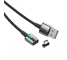 Cablu Incarcare USB la MicroUSB Baseus Zinc Magnetic, 2.4A, 1 m, Led, Negru CAMXC-A01