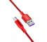 Cablu Date si Incarcare USB la USB Type-C Rock R2 5A, Fast Charging, 1 m, Rosu, Blister 