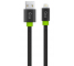 Cablu Date si Incarcare USB-A - Lightning Goui Fashion Flat, 18W, 1m, Negru G-LC8PINFBF-K