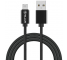 Cablu Date si Incarcare USB la MicroUSB Tellur Braid, 1 m, Negru, Blister TLL155392 