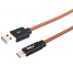 Cablu Date si Incarcare USB la USB Type-C Tellur Piele, 1 m, Maro, Blister TLL155341 