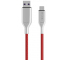Cablu Date si Incarcare USB la USB Type-C Forever Core UltraFast, 5A, 1 m, Rosu - Argintiu