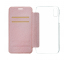 Husa Piele Guess Iridescent pentru Apple iPhone XR, + folie sticla pentru ecran, Roz Aurie, Blister GUBPBKTI61IRG 