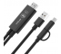 Cablu Audio Video HDMI la MicroUSB - HDMI la USB Type-C - USB la HDMI OEM 1080P HDTV, Negru, Bulk 