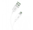 Cablu Date si Incarcare USB la MicroUSB XO Design NB119, 5A, 1 m, Alb