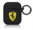 Husa TPU Ferrari Scuderia pentru Apple Airpods Gen 1 / 2, Neagra FESACCSILSHBK