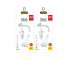 Incarcator Auto cu cablu Lightning - MicroUSB - USB Tip-C Dudao R7, 2.4 A, 3in1, 2 X USB, Alb