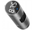 Modulator FM Bluetooth Baseus Energy Column, Mp3 Player, Buton de apel, 2 x USB, Quick Charge, Argintiu CCNLZ-0S