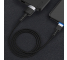 Cablu Date si Incarcare USB la Lightning Tellur LED, 3A, 1.2 m, Negru TLL155373