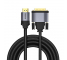 Cablu Audio si Video HDMI la DVI Baseus Enjoyment 4K, 2 m, Gri, Blister CAKSX-G0G 