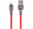 Cablu Date si Incarcare USB la Lightning Forever Core Tornado, 3A, 1 m, Rosu, Blister 