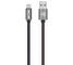 Cablu Date si Incarcare USB la MicroUSB Tellur Denim, 1 m, Albastru TLL155371