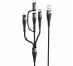 Cablu Incarcare USB - MicroUSB / USB Type-C / Lightning Borofone BX32 Munificent,  4-in-1, 1 m, Negru