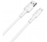 Cablu Date si Incarcare USB la MicroUSB Borofone BX30 Silicone, 1 m, Alb, Blister 
