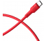 Cablu Date si Incarcare USB la USB Type-C Borofone BX30 Silicone, 1 m, Rosu, Blister 