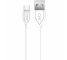 Cablu Date si Incarcare USB la MicroUSB XO Design NB8 2,1A, 1 m, Alb, Blister 