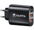Incarcator Retea USB Varta, 1 X USB Tip-C - 2 X USB, Negru