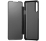 Husa Plastic OEM Clear View pentru Samsung Galaxy S20 G980, Neagra, Blister