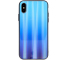 Husa TPU OEM Aurora cu spate din sticla pentru Samsung Galaxy A30s / Samsung Galaxy A50 A505 / Samsung Galaxy A50s, Albastra, Bulk PRB_Dbl