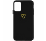 Husa TPU OEM Frosted Golden Love Heart pentru Samsung Galaxy A51 A515, Neagra, Bulk 