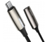 Adaptor Audio USB Type-C - USB Type-C / 3.5 mm Baseus L60S, Cu port alimentare, Gri CATL60S-0A
