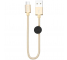Cablu Date si Incarcare USB la MicroUSB HOCO X35 Premium, 2.4A, 0.25 m, Auriu