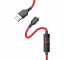 Cablu Date si Incarcare USB la Lightning HOCO Timing S13, 1.2 m, Rosu