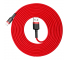 Cablu Date si Incarcare USB la Lightning Baseus Cafule, 2A, 3 m, Rosu CALKLF-R09