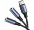 Adaptor Audio Splitter USB Type-C la 2 x 3.5 mm UGREEN, 0.2 m, Gri