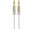 Cablu Audio 3.5 mm la 3.5 mm Dudao L12, TRS - TRS, 1.5 m, Alb