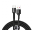 Cablu Date si Incarcare USB la USB Type-C Baseus Halo cu LED, 5A, 40W, 2 m, Negru, Blister CATGH-H01 