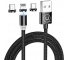 Cablu Incarcare USB - Lightning / USB Type-C / MicroUSB Usams Magnetic U-Sure US-SJ438, 1 m, Negru