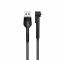 Cablu Date si Incarcare USB la USB Type-C XO Design NB100, Forma L, 2.1A, 1 m, Negru
