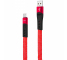 Cablu Date si Incarcare USB la MicroUSB XO Design NB127, 2.1A, 1.2 m, Rosu, Blister 