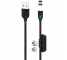 Cablu Incarcare USB - Lightning / USB Type-C / MicroUSB XO Design NB128 Magnetic 3in1, 2.4A, 1 m, Negru