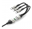 Cablu Incarcare USB - Lightning / USB Type-C / MicroUSB Joyroom S-M411, 1.5 m, Negru