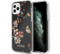 Husa Plastic - TPU Guess Flower Shiny N.4 pentru Apple iPhone 11 Pro Max, Neagra GUHCN65IMLFL04