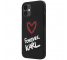 Husa pentru Apple iPhone 12 mini, Karl Lagerfeld, Forever, Neagra KLHCP12SSILKRBK