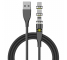 Cablu Incarcare USB - Lightning / USB Type-C / MicroUSB OEM Magnetic Rotate 540, L, 1m, 3A, Negru