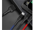 Cablu Incarcare USB-A - Lightning / microUSB / USB-C BLUE Power BPNB54, 18W, 1.2m, Multicolor