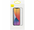 Folie Protectie Ecran Baseus pentru Apple iPhone 12 / Apple iPhone 12 Pro, Sticla securizata, Full Face, Full Glue, Set 2buc, 0.23mm, Neagra, Blister SGAPIPH61P-PE01