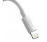 Cablu Date si Incarcare USB-A - Lightning Baseus Simple Wisdom, 18W, 1.5m, Alb TZCALZJ-02