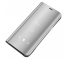 Husa Plastic OEM Clear View pentru Samsung Galaxy M21, Argintie