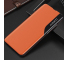 Husa Piele OEM Eco Leather View pentru Samsung Galaxy A21s, cu suport, Portocalie