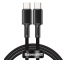Cablu Date si Incarcare USB Type-C la USB Type-C Baseus, 2 m, 100 W, 5 A, Negru CATGD-A01